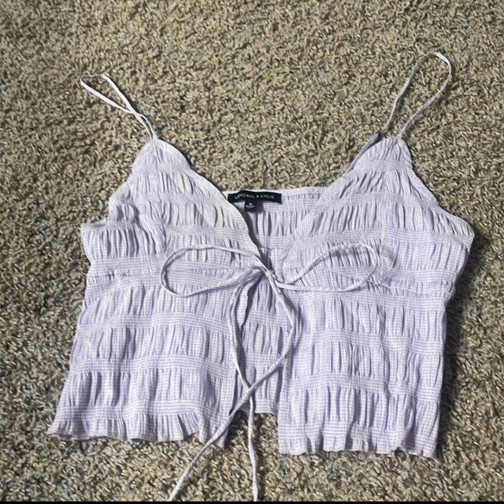 Front tying crop top